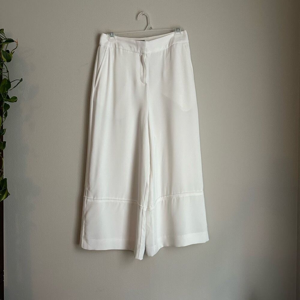 Grey by Jason Wu White Wide Leg Culottes Pants Cropped Size 4